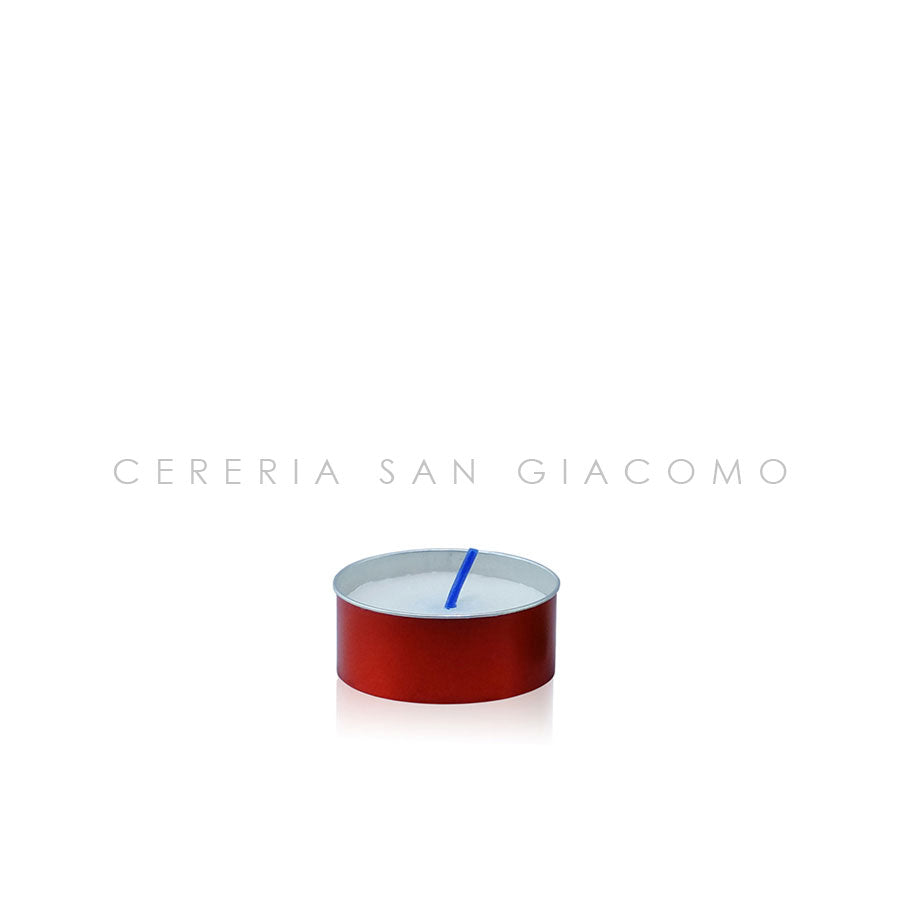 Votive candles in red aluminum glass, box of 500