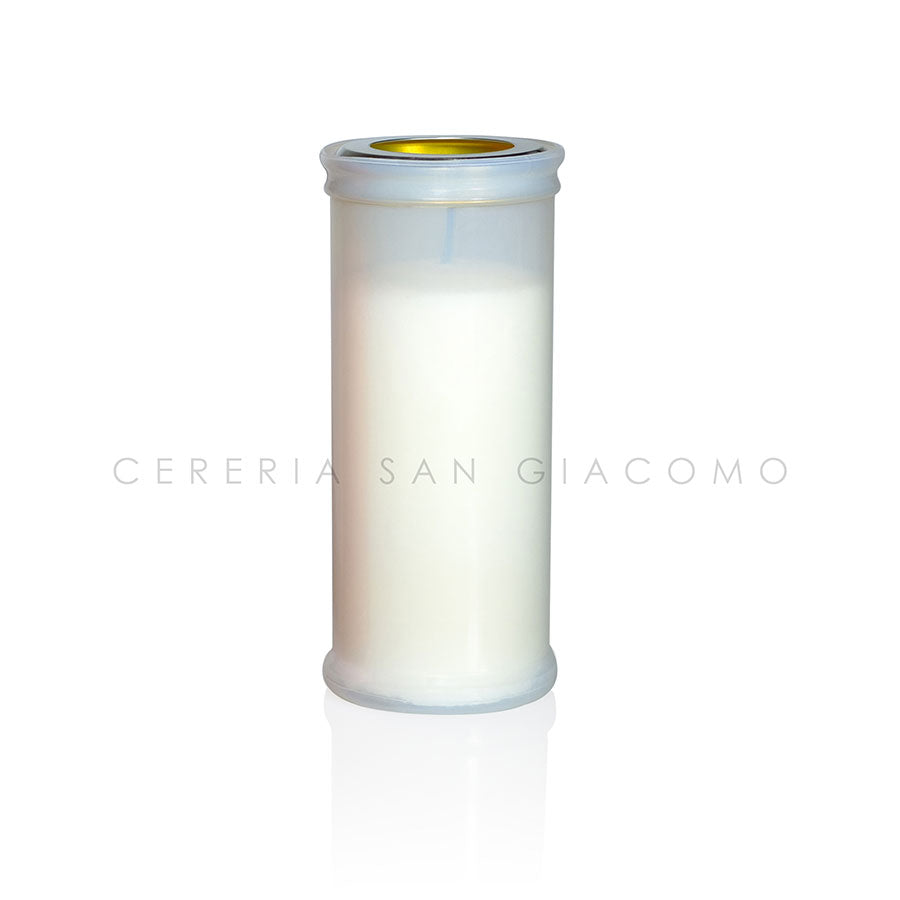 Votive candle Art. 40T White with disc Ø65 h.150 mm box of 30