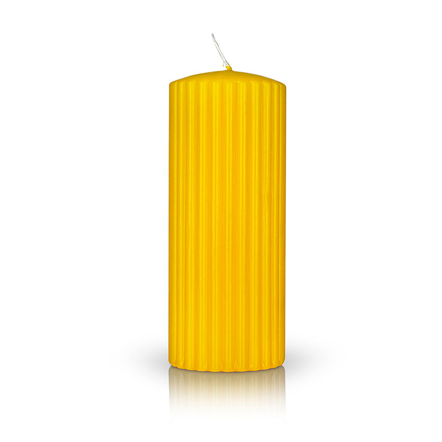 Ribbed cylindrical candles Ø80 mm. h 200 mm.