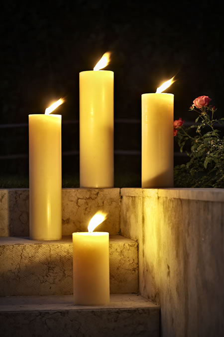 Cylindrical Garden Candles &